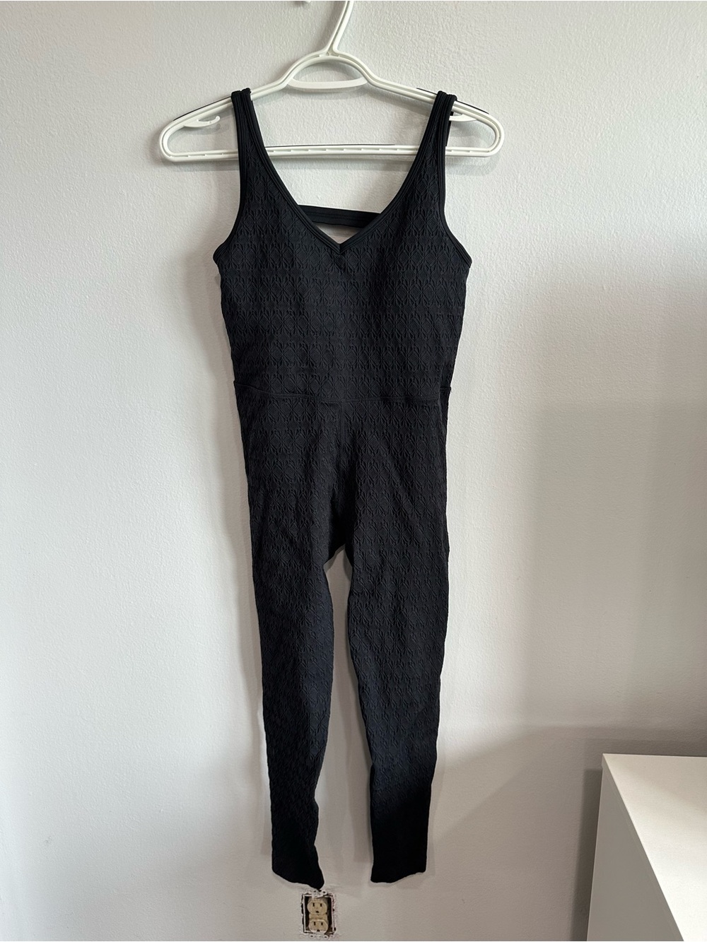 JoyLab Women’s Black Textured Sleeveless Jumpsuit One Piece Activewear Medium